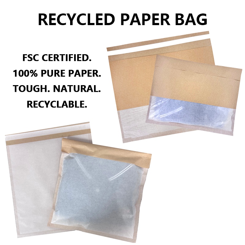 ถุงกระดาษรีไซเคิลแบบกำหนดเองพร้อมหน้าต่าง Glassine ได้รับความนิยมในตลาดบรรจุภัณฑ์ที่ยั่งยืน