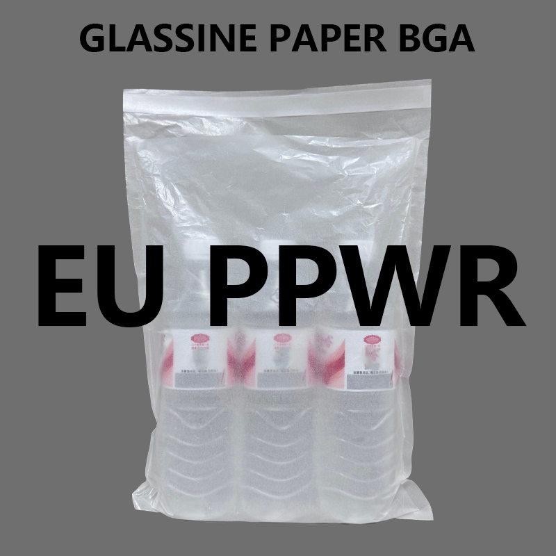 EU PPWR Ready Custom Glassine Paper Bag กระดาษบริสุทธิ์ 100% บรรจุภัณฑ์พลาสติกฟรี