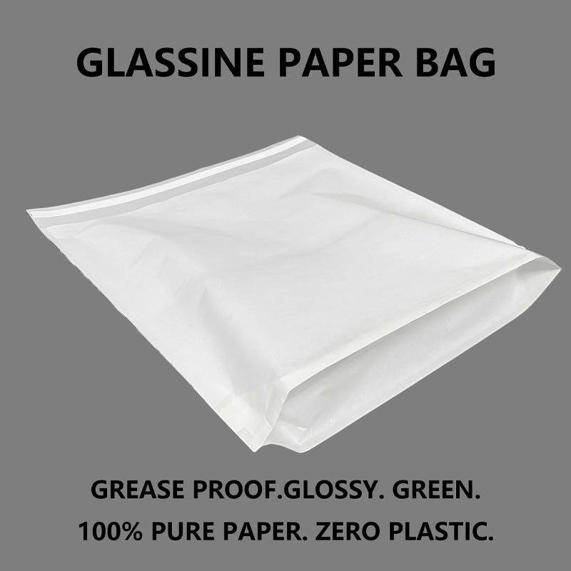 ถุงกระดาษ Glassine พร้อมเป้าเสื้อกางเกงด้านล่าง